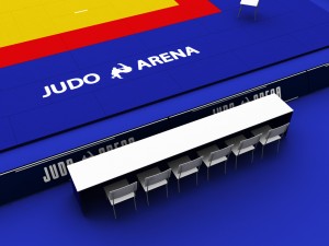 judo tatami sport arena low poly Modelo 3D