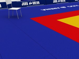 judo tatami sport arena low poly Modelo 3D