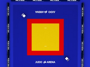 judo tatami sport arena low poly Modelo 3D