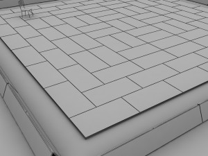 judo tatami sport arena low poly Modelo 3D