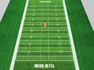 lapangan sepak bola stadion amerika poli rendah Model 3D