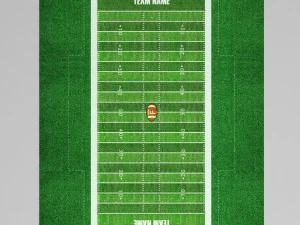 football american stadium field low poly 3D Model