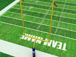 football american stadium field low poly Modello 3D