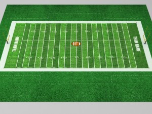 football american stadium field low poly Modello 3D
