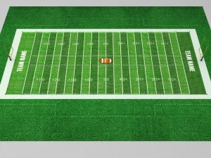 football american stadium field low poly 3D Model