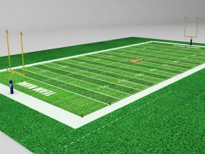 football american stadium field low poly Modello 3D