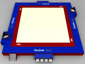 예술적인 체조 바닥 낮은 폴리 3D 모델