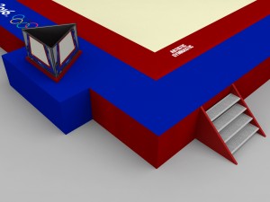 artistic gymnastic floor low poly 3D Model