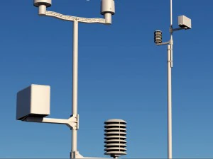 기상 관측소 장치 3D 모델