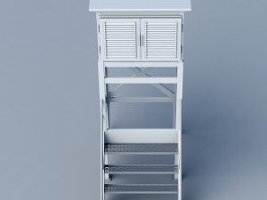 weather meteo station building low poly 3D Model