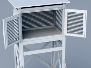 weather meteo station building low poly 3D Model