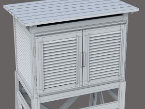 weather meteo station building low poly 3D Model