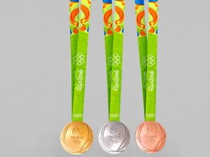 Спортивний пакет з олімпійською медаллю в Ріо 3D Модель