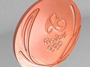 Спортивний пакет з олімпійською медаллю в Ріо 3D Модель