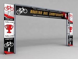 road scaffolding commercial banner low poly 3Dモデル