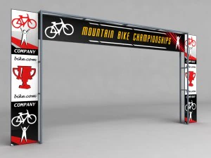 дорожные леса коммерческий баннер низкополигональная 3D Модель