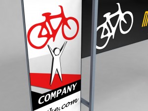 road scaffolding commercial banner low poly 3Dモデル