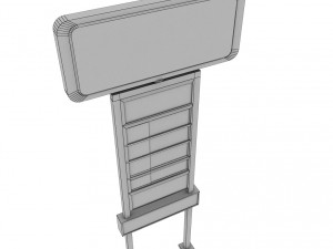 gas station price sign totem low poly Model 3D