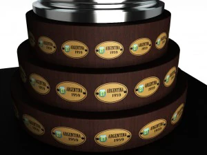 Copa America Cup trofee laag detail 3D Model