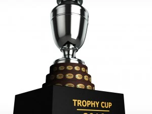 Copa America Cup trofee laag detail 3D Model