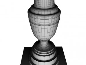Copa America Cup trofee laag detail 3D Model