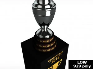 Copa America Cup trofee laag detail 3D Model