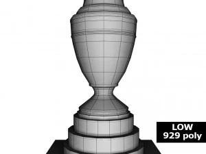 Copa America Cup trofee laag detail 3D Model