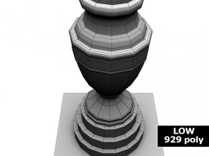 Copa America Cup trofee laag detail 3D Model
