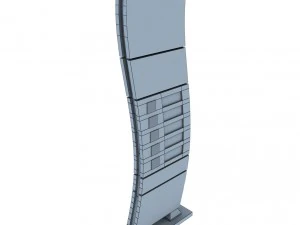 gas station price sign totem low poly 03 3D Model