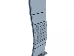 gas station price sign totem low poly pack Model 3D