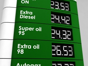 gas station price sign totem low poly pack Model 3D