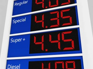 gas station price sign totem low poly pack 3D Model