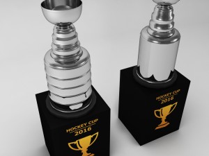hockey stanley cup trophy low poly 3D Model