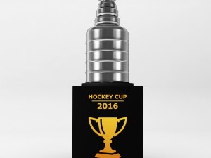 hockey stanley cup trophy low poly 3D Model