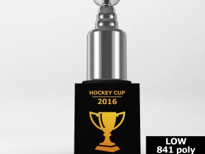 hockey stanley cup trophy low poly 3D Model