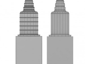 hockey stanley cup trophy low poly 3D Model