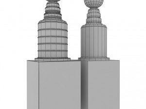 hockey stanley cup trophy low poly 3D Model
