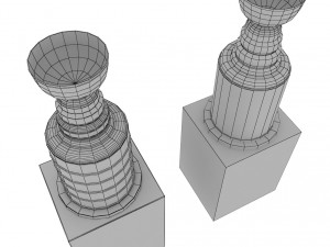hockey stanley cup trophy low poly 3D Model
