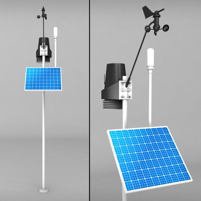 weather meteo station 2 3D-Modell .c4d .max .obj .3ds .fbx .stl .blend 