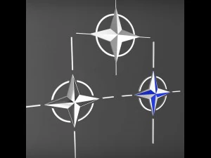nato logo symbol low poly pack 3D Model