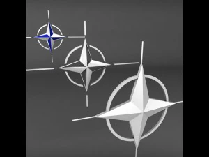 nato logo symbol low poly pack 3D Model