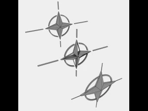 nato logo symbol low poly pack 3D Model