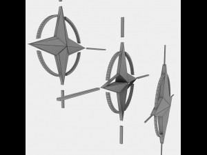 nato logo symbol low poly pack 3D 모델