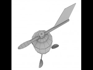 weather meteo station anenometer low poly 3D Model