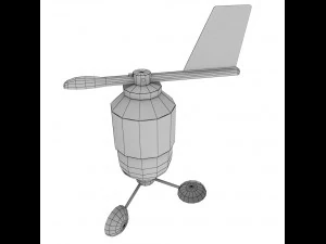 weather meteo station anenometer low poly 3D Model