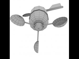 weather meteo station anenometer low poly 3D Model