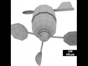 weather meteo station anenometer low poly 3D Model