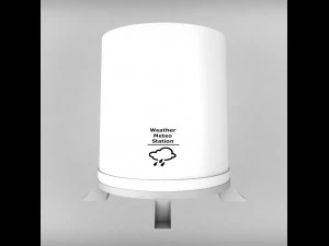 weather meteo station wireless set pack low poly 3D Model