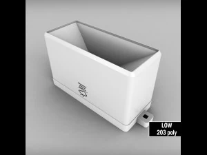 weather meteo station wireless set pack low poly 3D Model