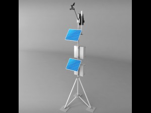weather meteo station high detail 3D 모델